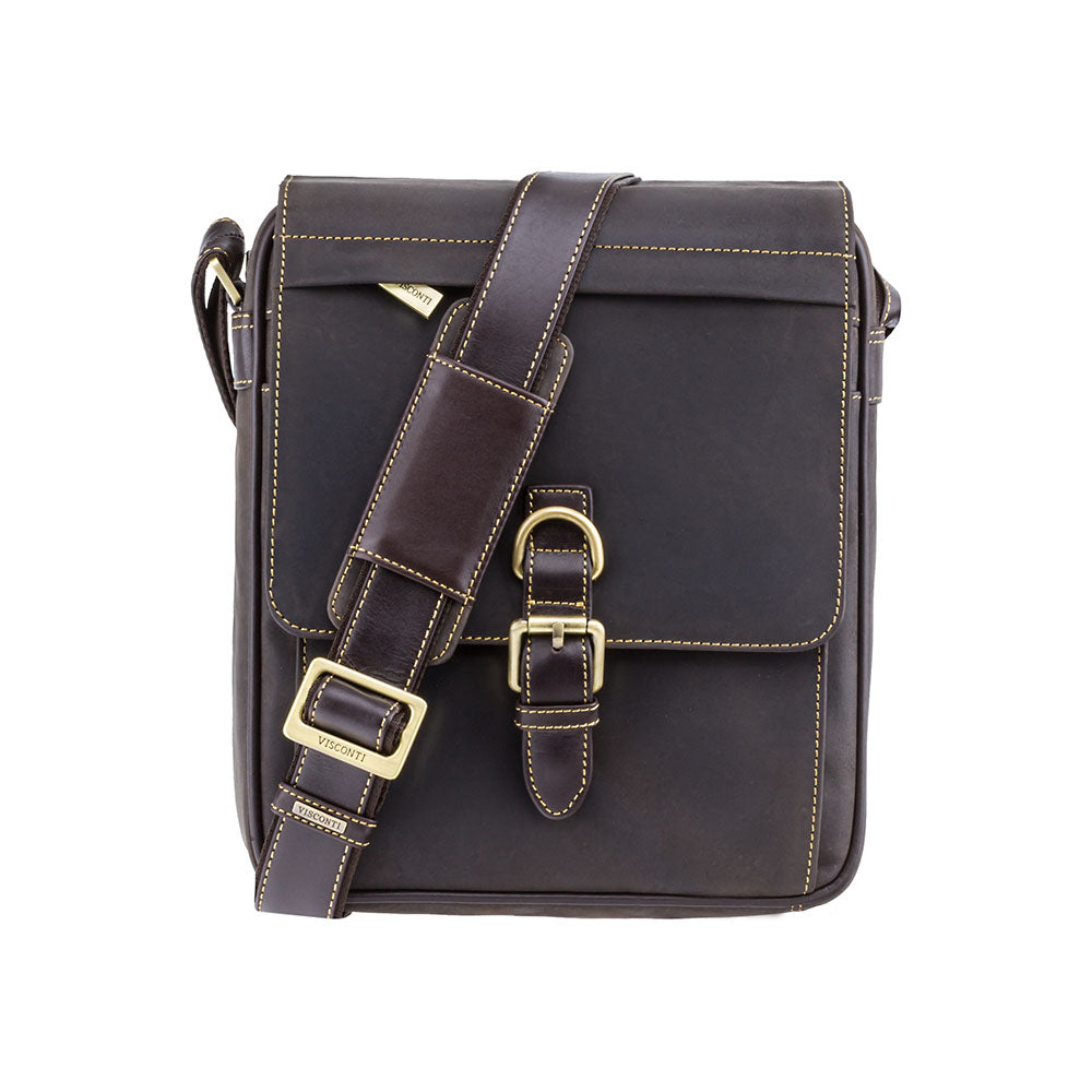 Visconti Link 16011 Crossbody Bag – Oil Brown