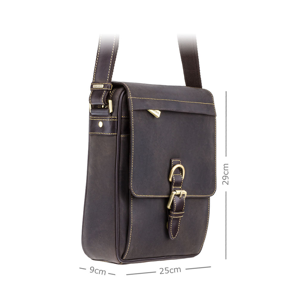 Visconti Link 16011 Crossbody Bag – Oil Brown