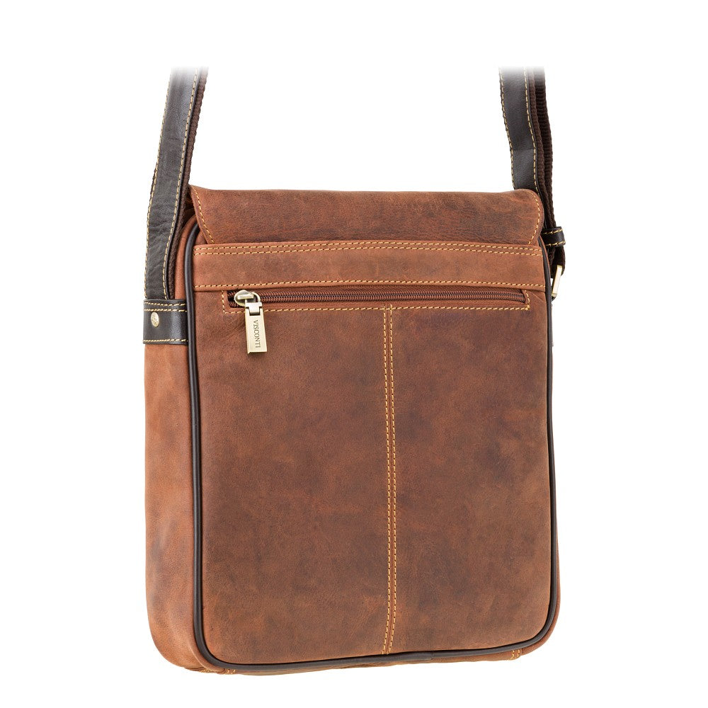 Visconti Link 16011 Crossbody Bag – Oil Tan/Mocha