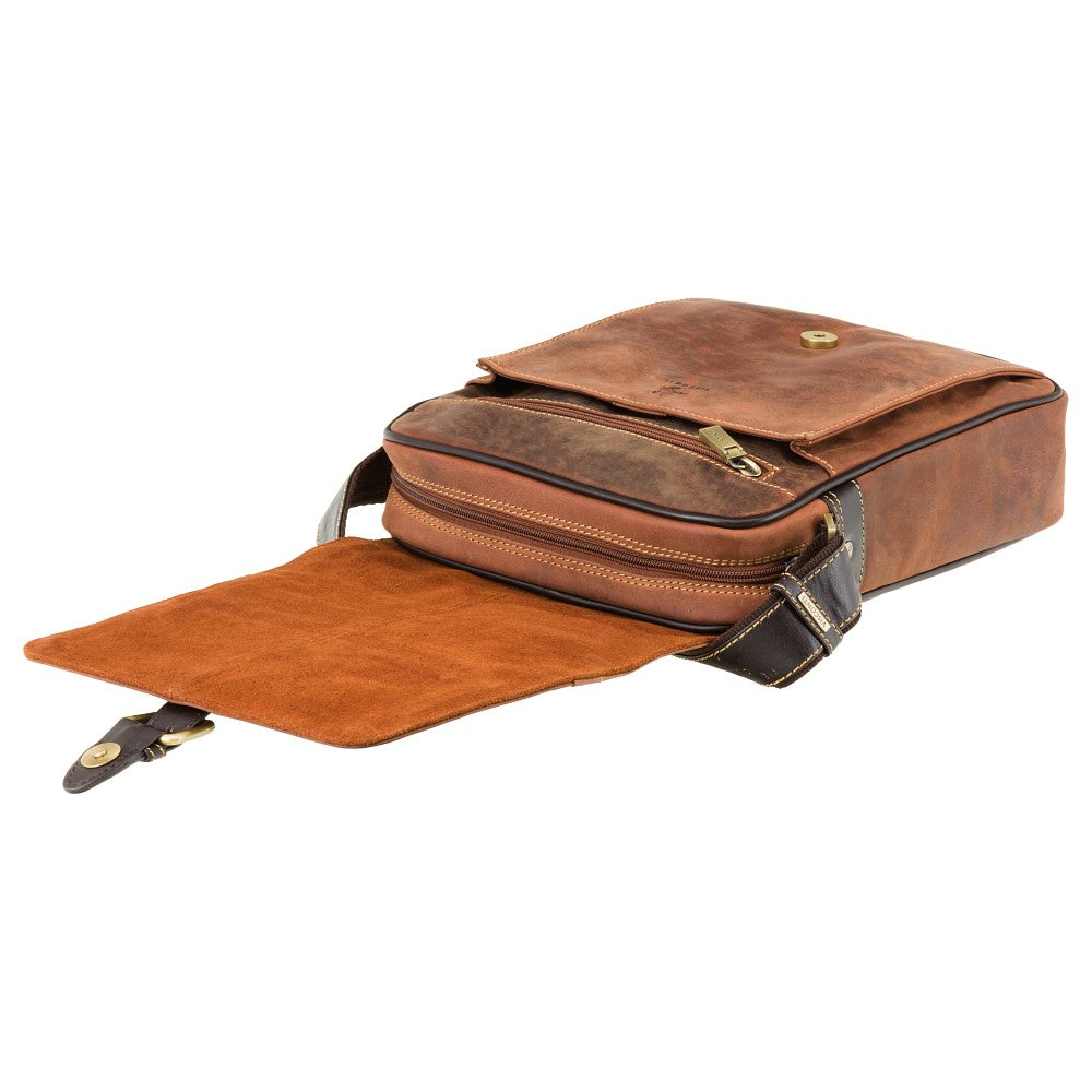 Visconti Link 16011 Crossbody Bag – Oil Tan/Mocha