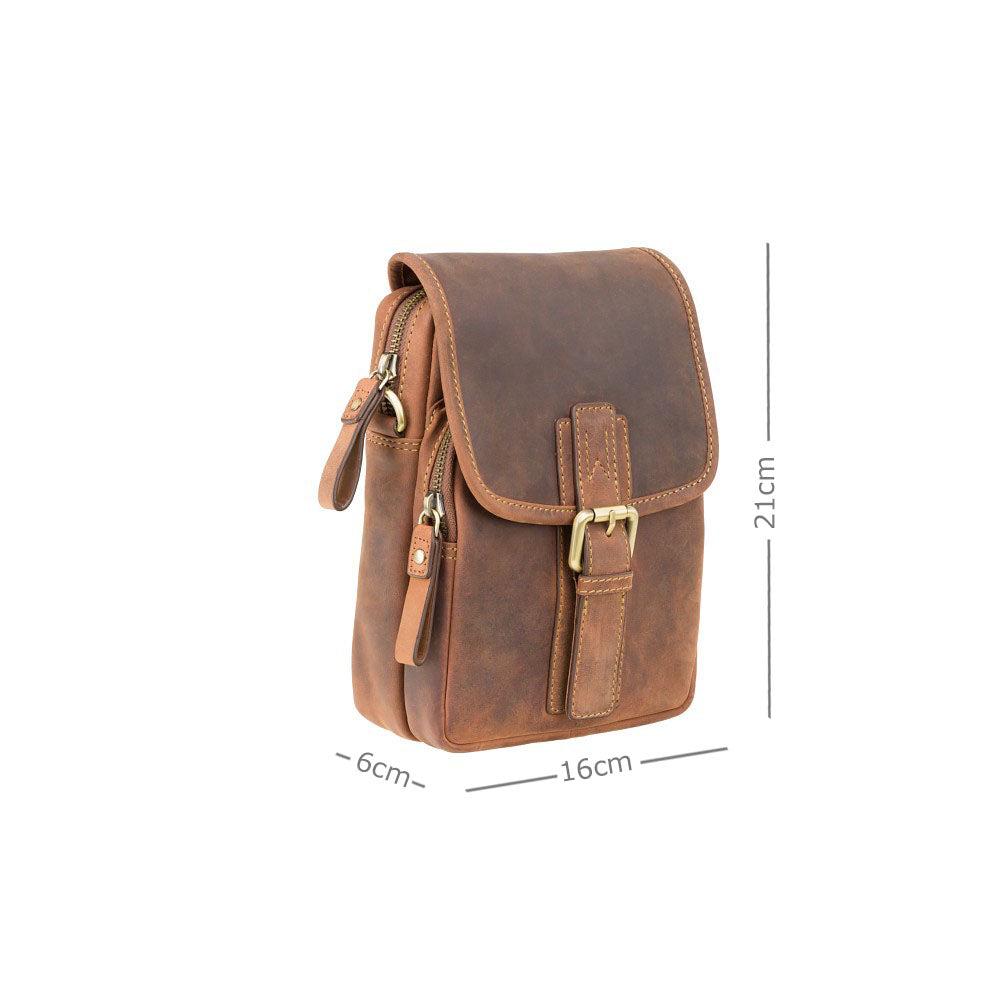 Visconti Jules 18208 Crossbody Bag - Oil Tan