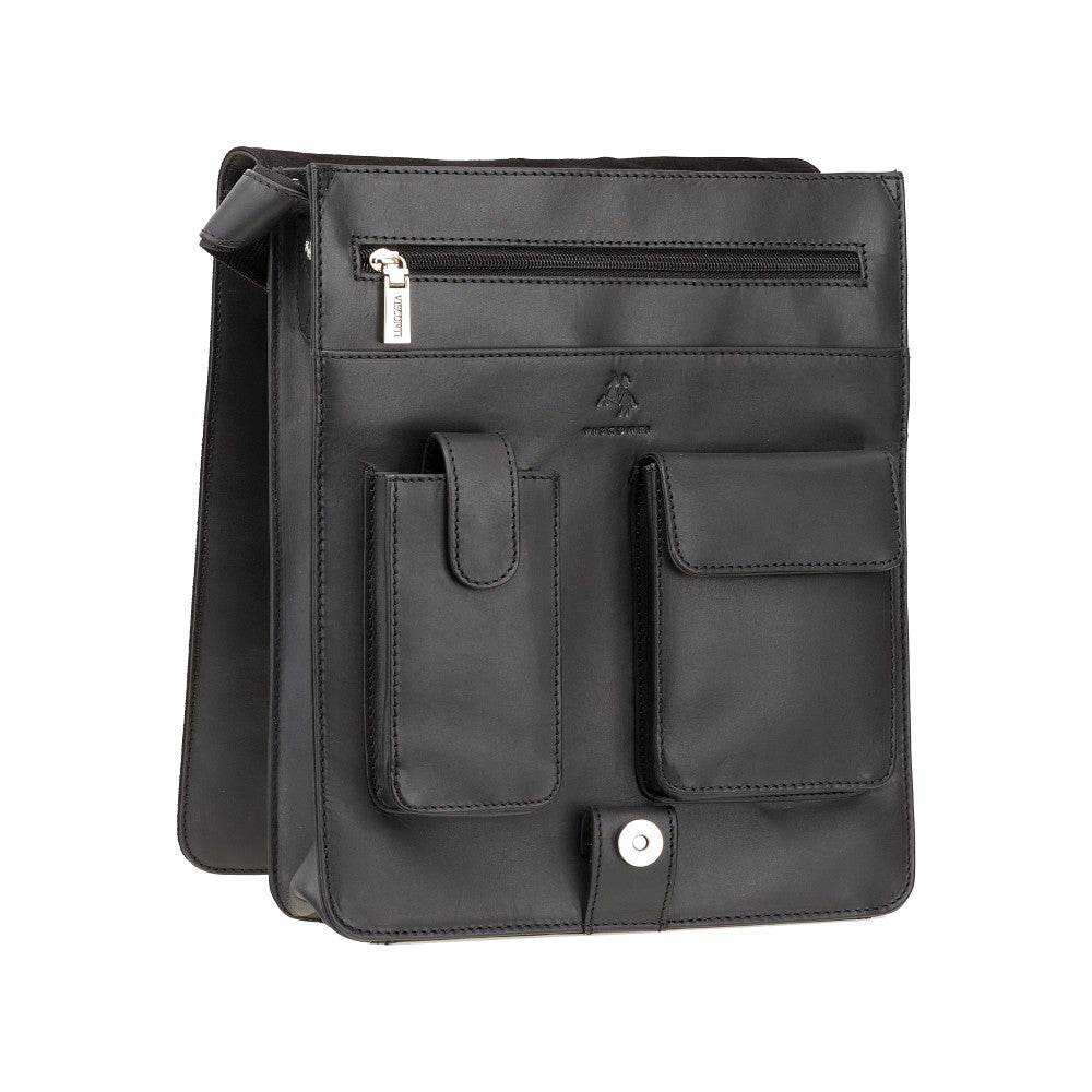 Visconti Jasper 18410 Crossbody Bag – Oil Black