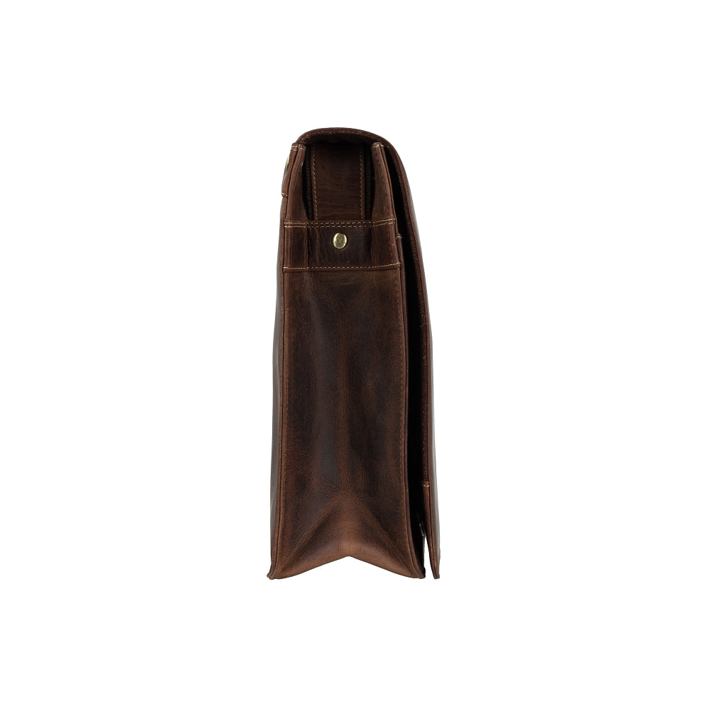 Visconti Harvard 18548 Large Messenger Bag - Chestnut Brown