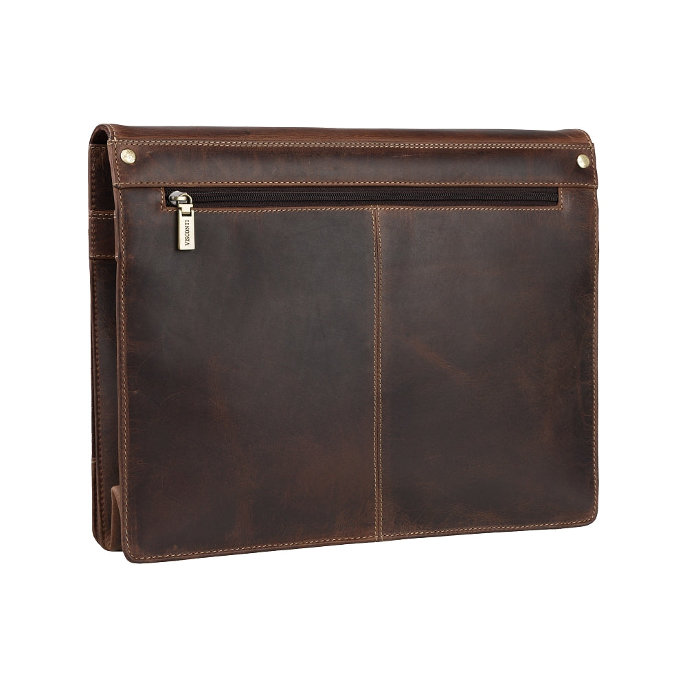 Visconti Harvard 18548 Large Messenger Bag - Chestnut Brown