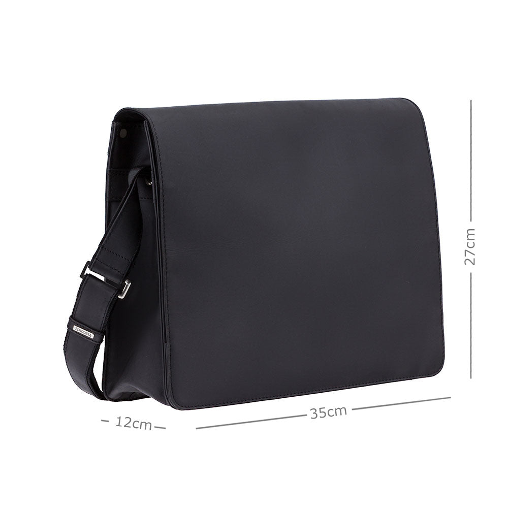 Visconti Harvard 18548 Large Messenger Bag – Oil Black