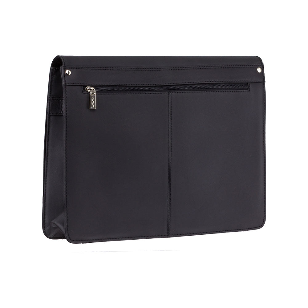Visconti Harvard 18548 Large Messenger Bag – Oil Black