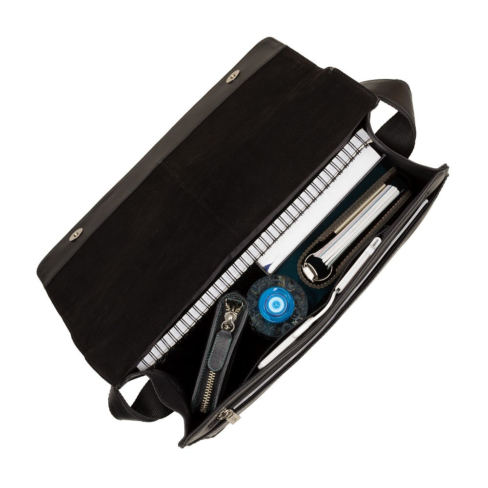 Visconti Harvard 18548 Large Messenger Bag – Oil Black