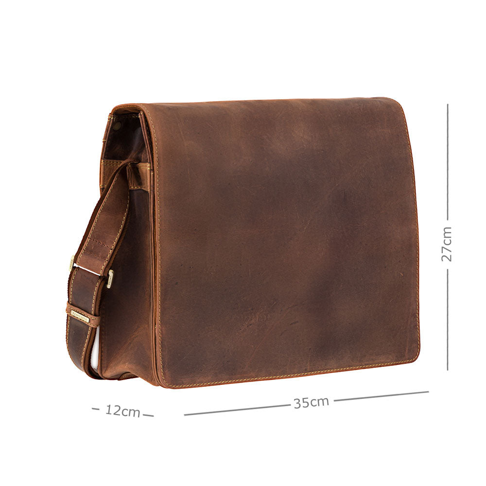 Visconti Harvard 18548 Large Messenger Bag – Oil Tan