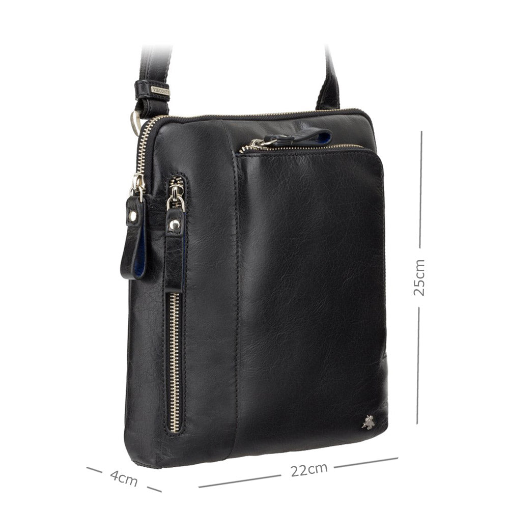 Visconti Roy ML20 Medium Crossbody Bag - Black