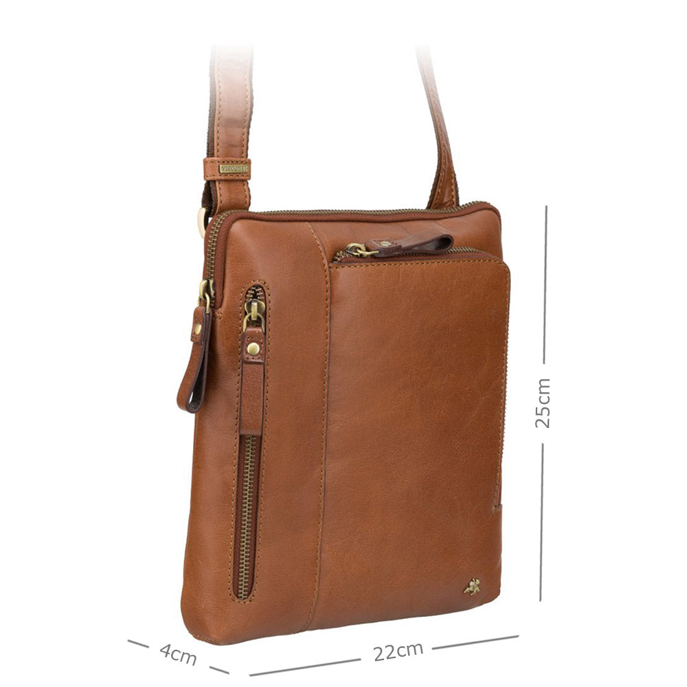 Visconti Roy ML20 Medium Crossbody Bag - Tan