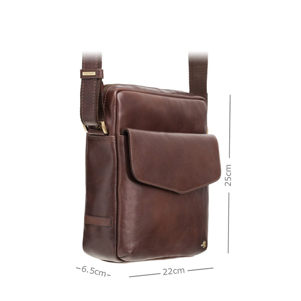 Visconti Vesper ML36 A5 Crossbody Bag - Brown