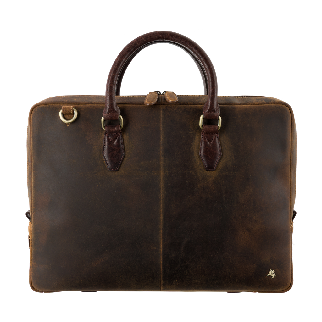 Visconti Carl ML50 Briefcase - Oil Tan/Brown