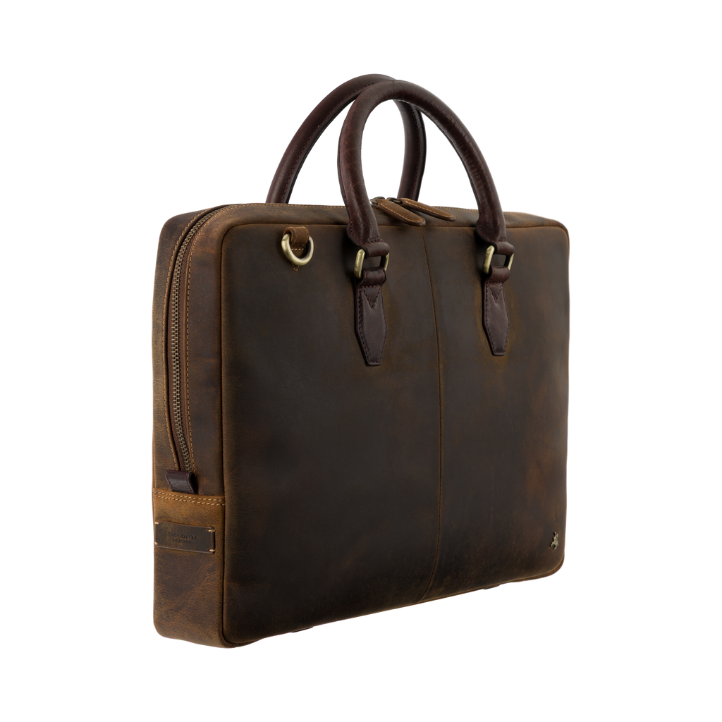 Visconti Carl ML50 Briefcase - Oil Tan/Brown