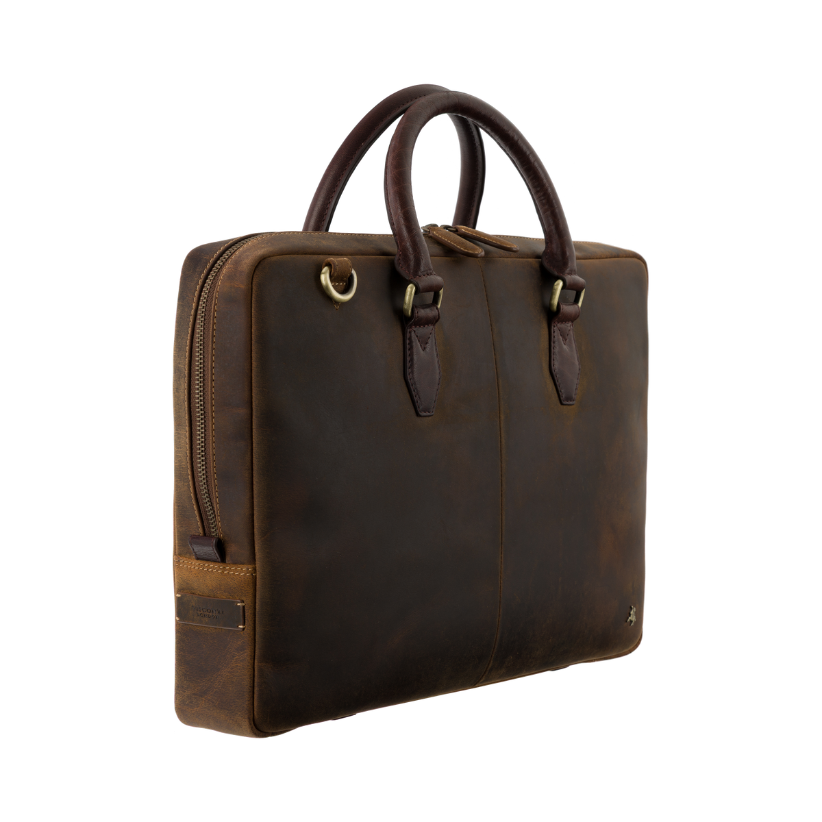 Visconti Carl ML50 Briefcase - Oil Tan/Brown