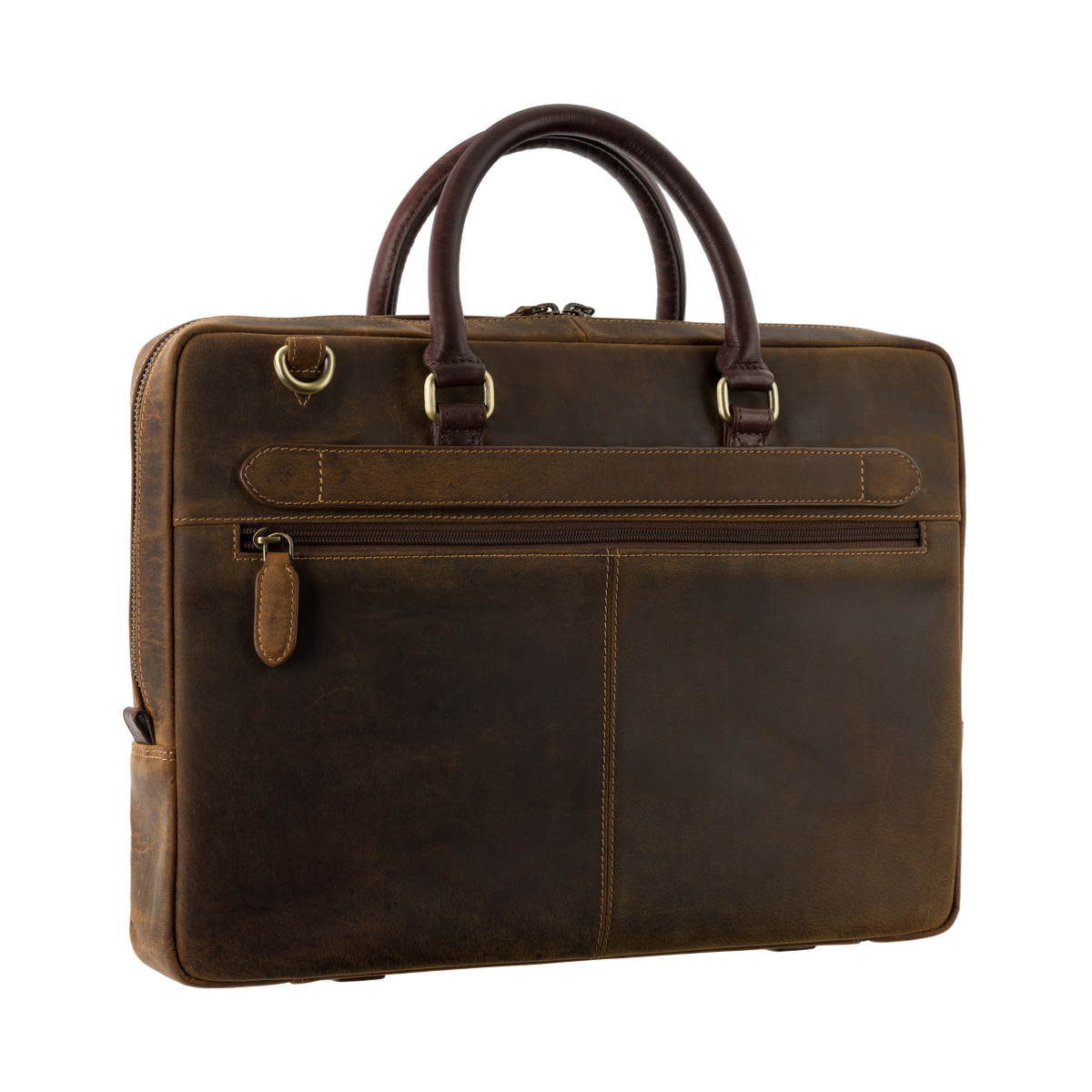 Visconti Carl ML50 Briefcase - Oil Tan/Brown