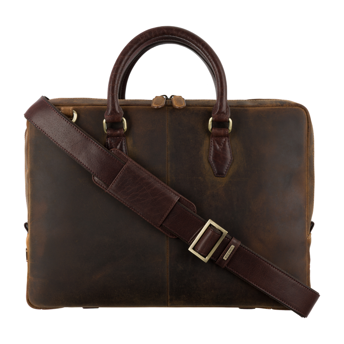 Visconti Carl ML50 Briefcase - Oil Tan/Brown