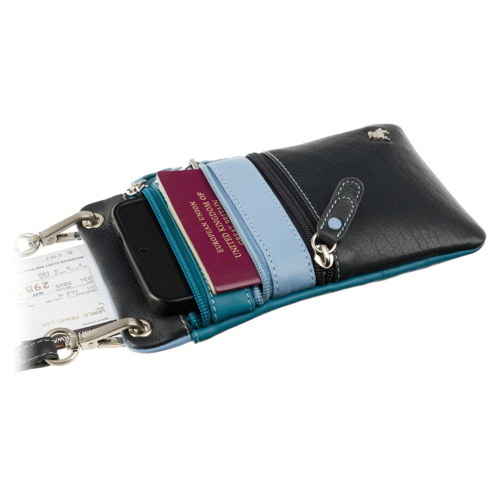 Visconti S4 Phone Crossbody Bag – Blue Multi
