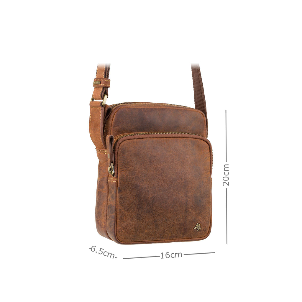 Visconti Riley TC68 Crossbody Bag - Havana Tan