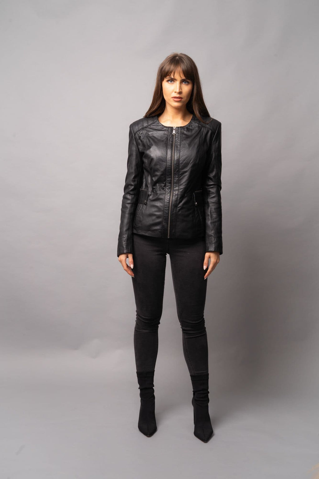 Fox Fur Leather Jacket Ladies