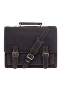 Hercules - Large Multi Compartment Briefcase in Brown