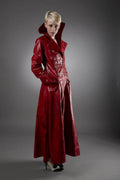 Ladies Full Length Military Coat Red