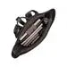 Leather Fold Over Backpack Black