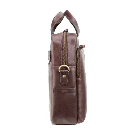 Leather Laptop  Bag Brown : Hugo 15"
