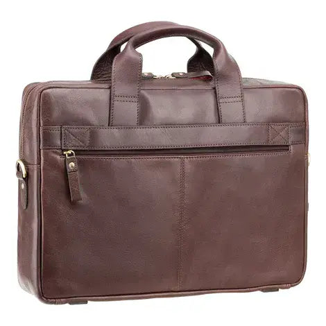 Leather Laptop  Bag Brown : Hugo 15"