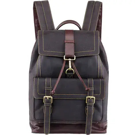 Leather Large Back Pack  Brown