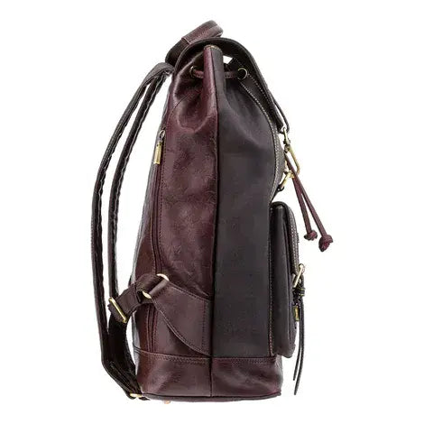 Leather Large Back Pack  Brown