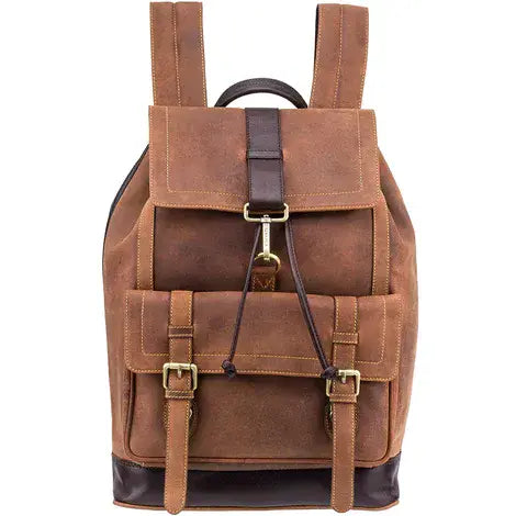 Leather Large Back Pack Tan