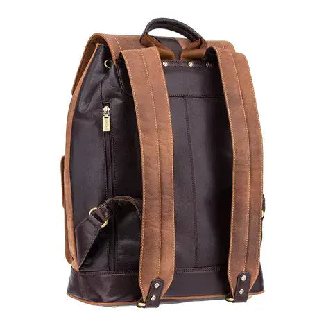 Leather Large Back Pack Tan
