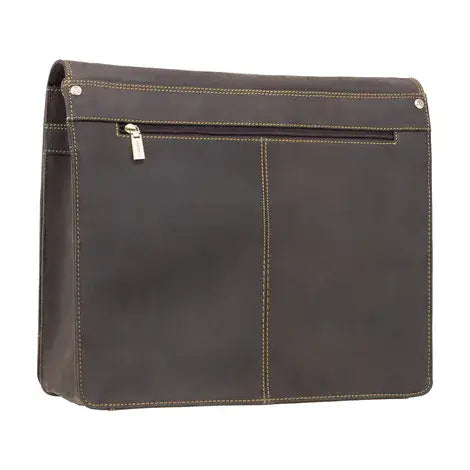 Leather Messenger Bag  Brown;  Harvard (XL)