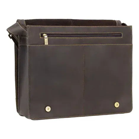 Leather Messenger Bag  Brown;  Harvard (XL)