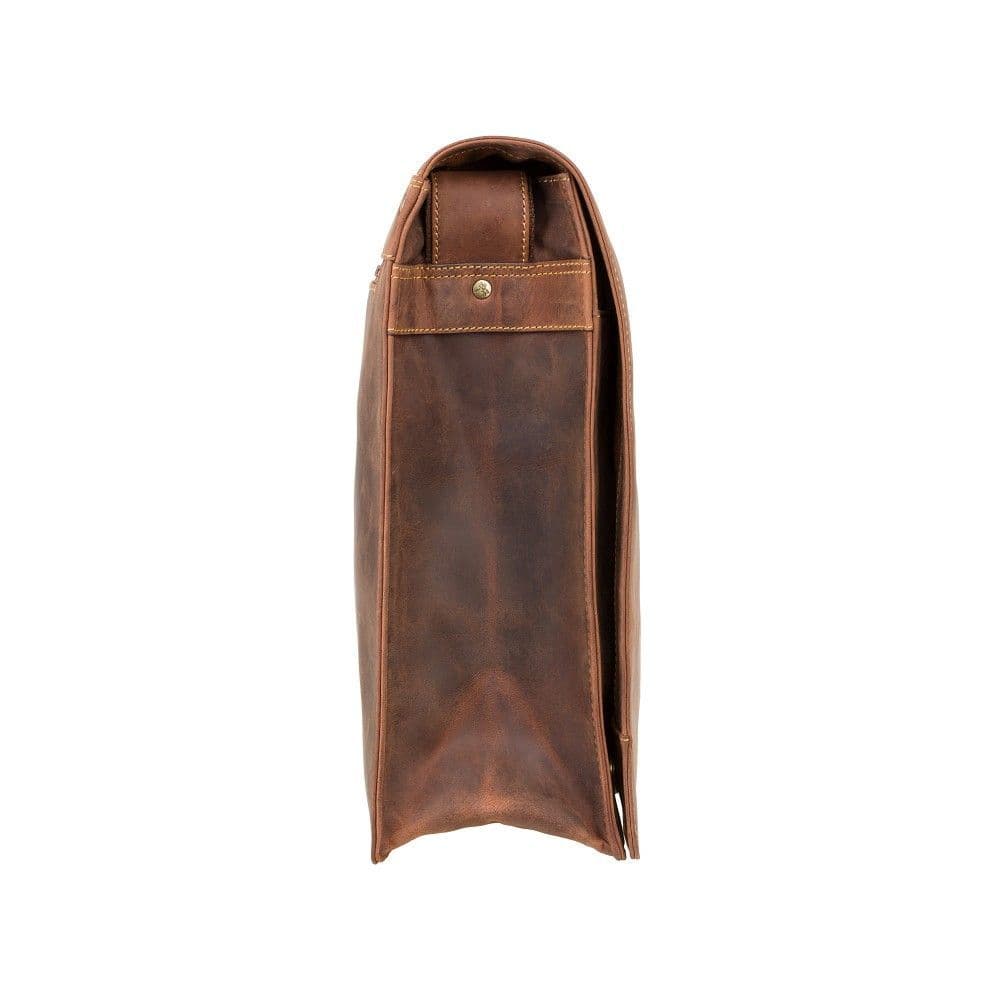 Leather Messenger Bag Oil Tan ; Harvard (XL)