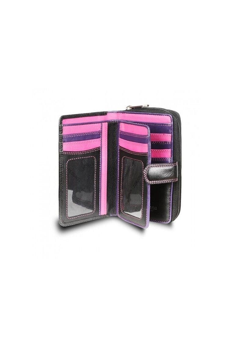 Leather Wallet in Berry