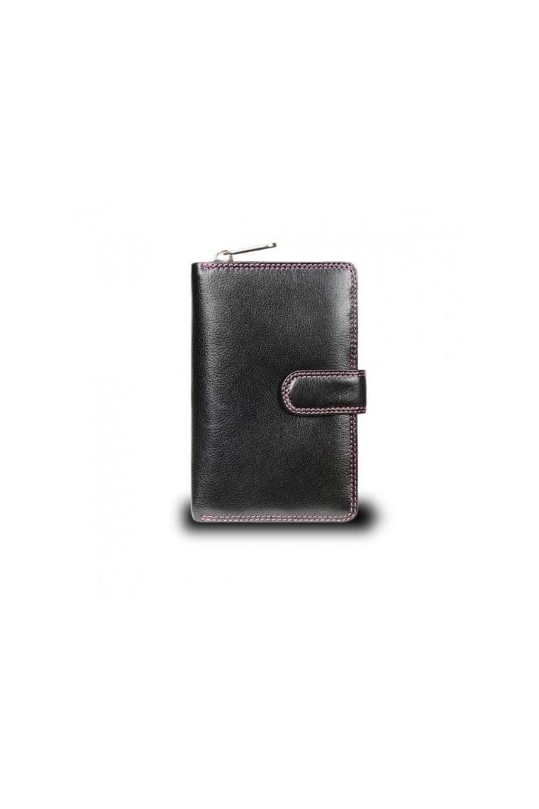 Leather Wallet in Berry