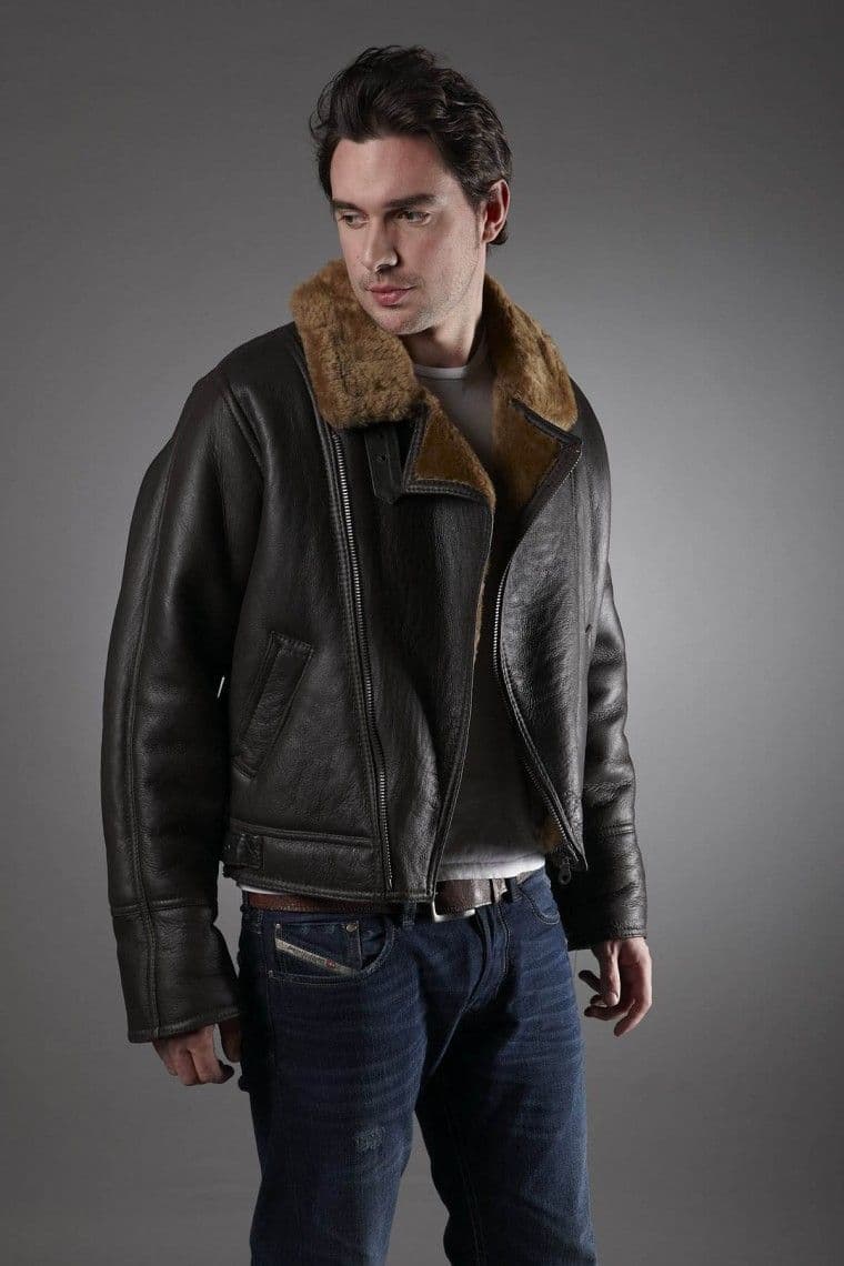 Men's Brown Sheepskin Jacket