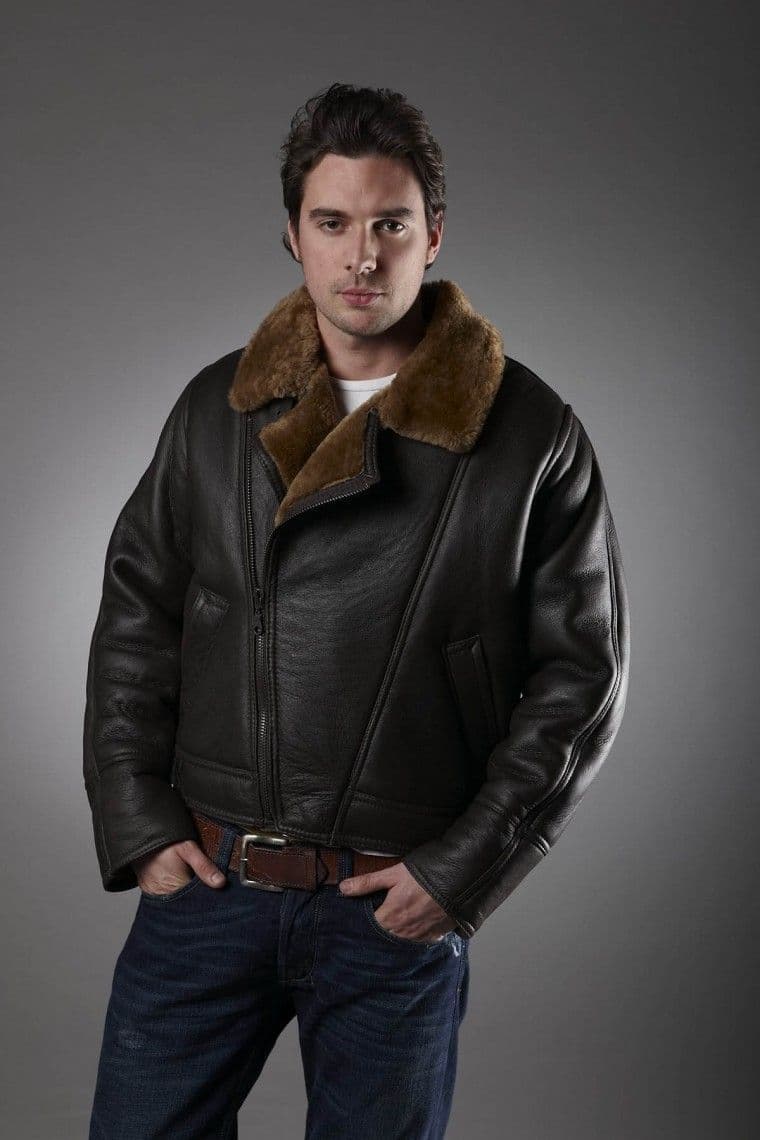 Men's Brown Sheepskin Jacket