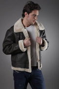 Men's Cream Sheepskin Jacket
