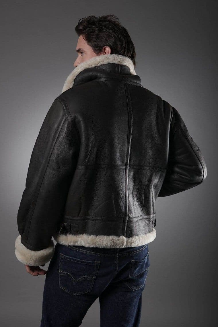 Men's Cream Sheepskin Jacket