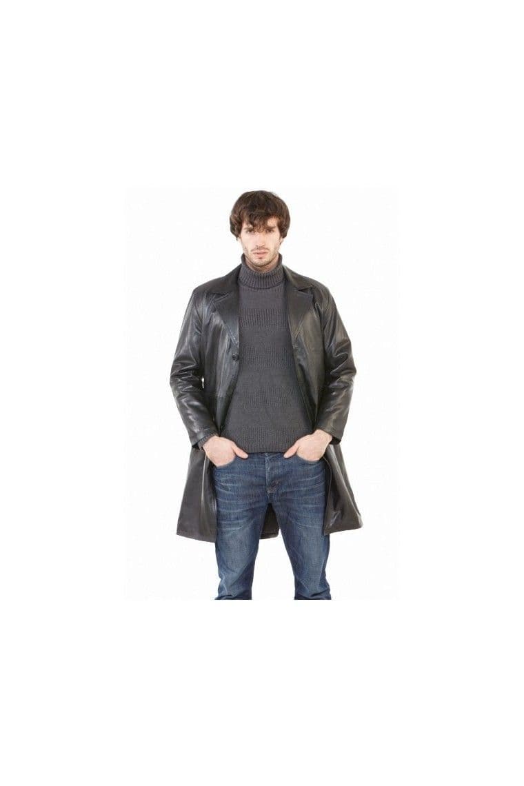 men's Leather coats in black:dylan