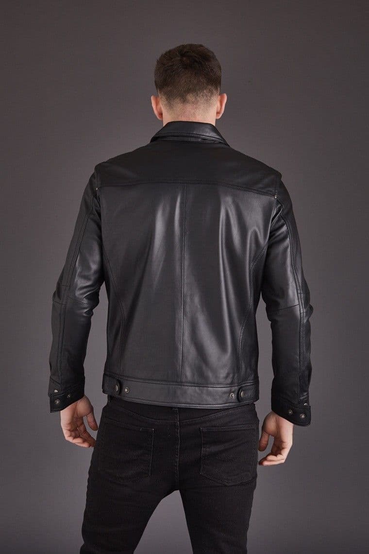 Men's Leather Jacket in Black