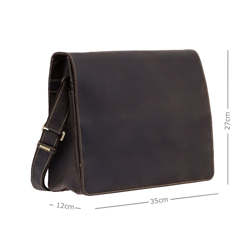Messenger Bag  in Oil Brown Harvard L