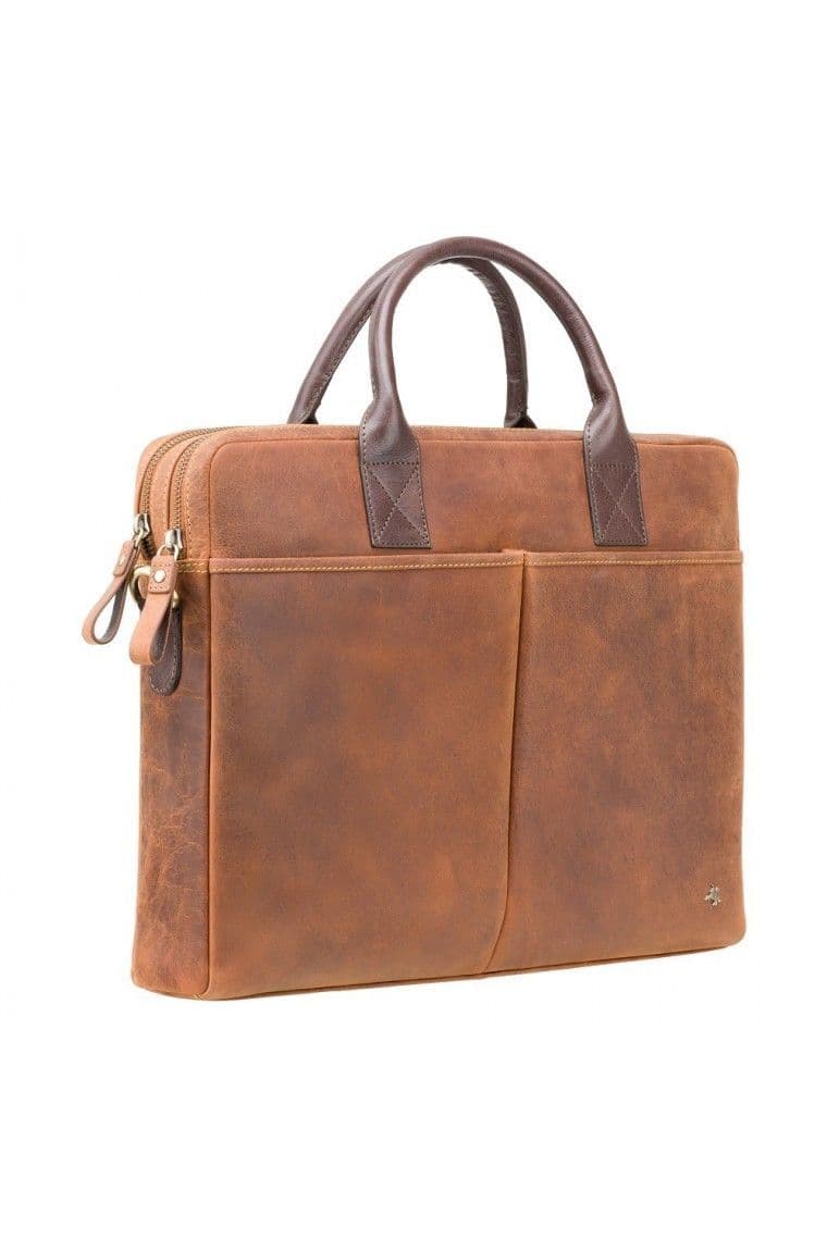 Senator Laptop Briefcase in Oil Tan