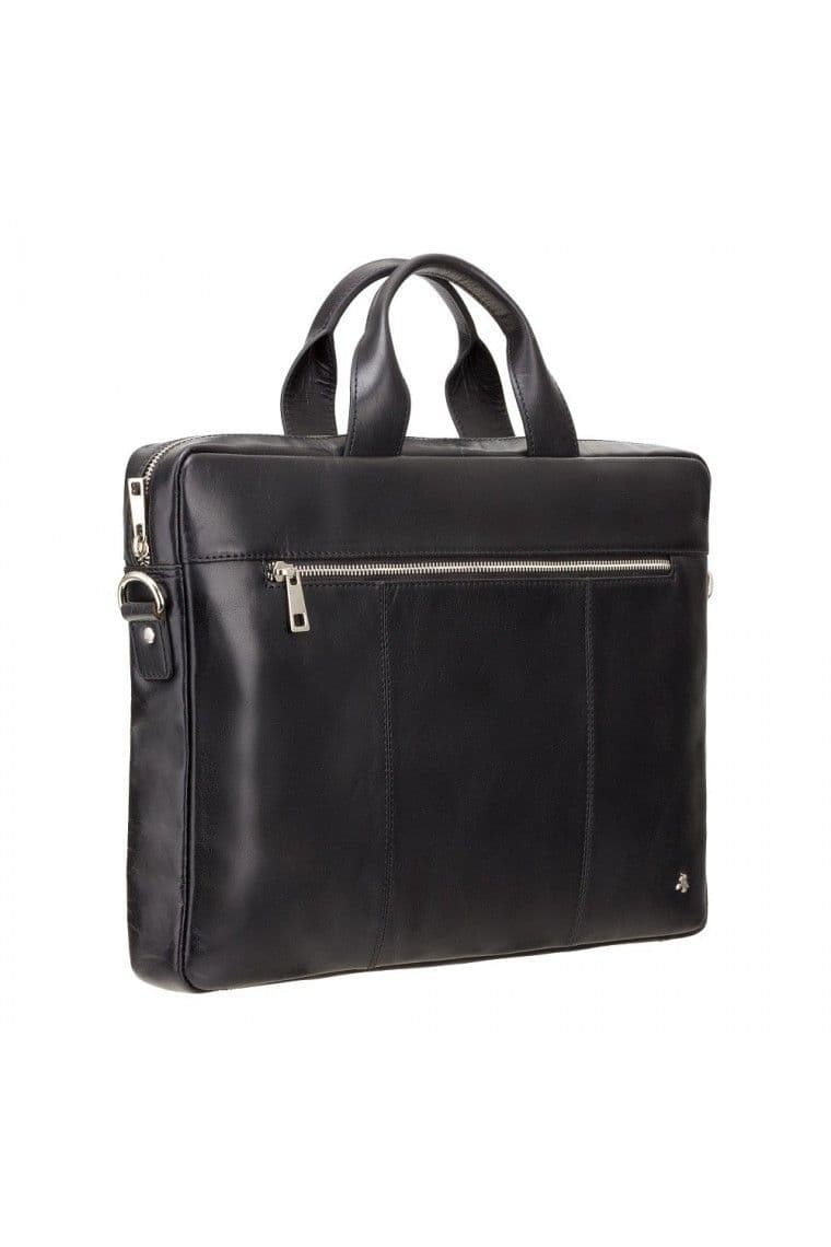Slim Laptop Briefcase in Black