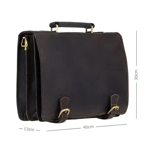 Visconti Oiled Leather Briefcase