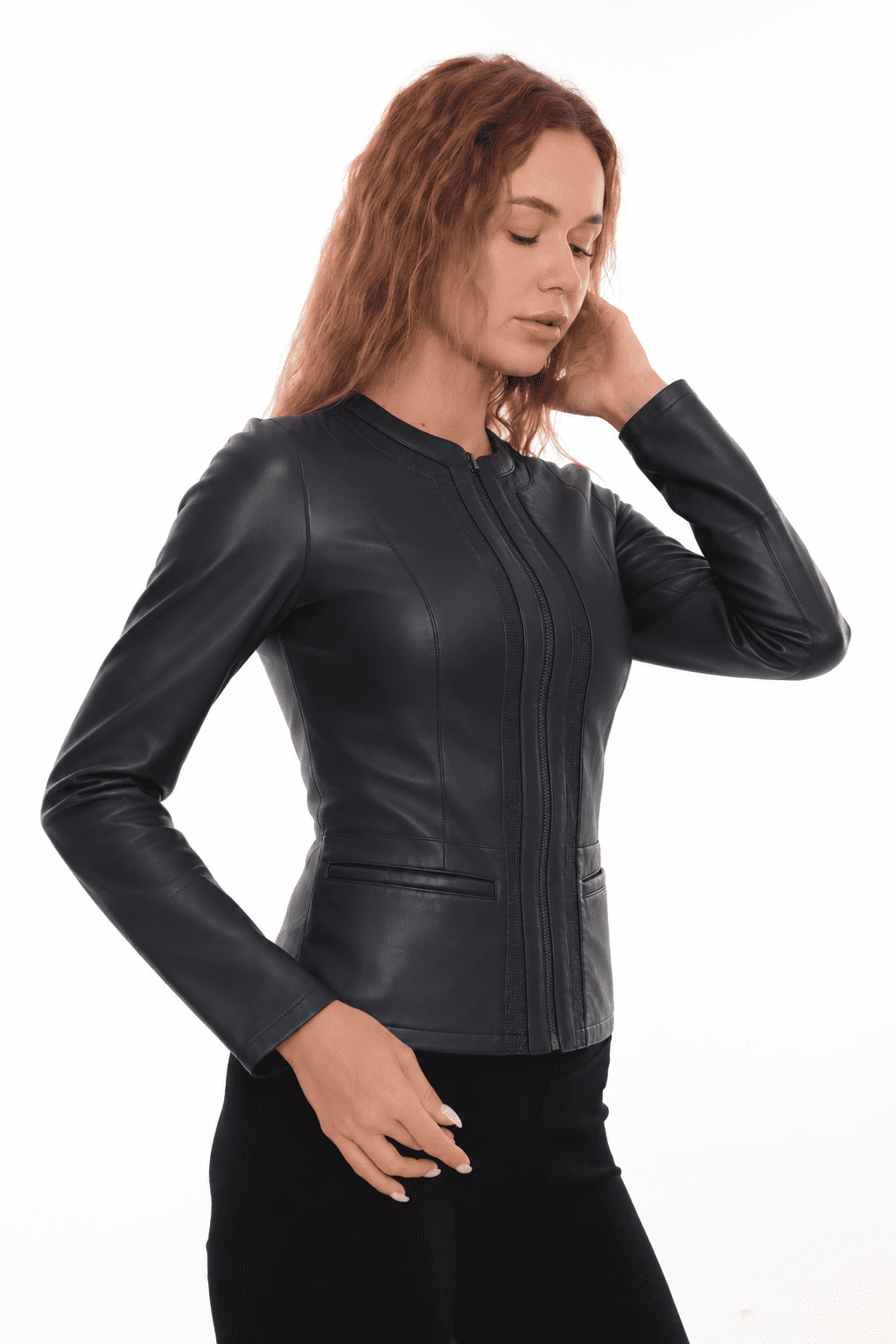 Womens Black Leather Jacket Chanel