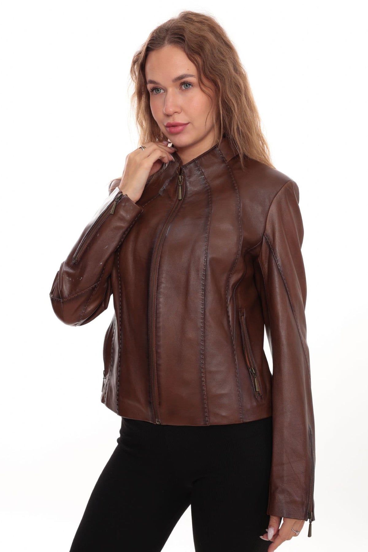 Womens Brown Leather Jacket