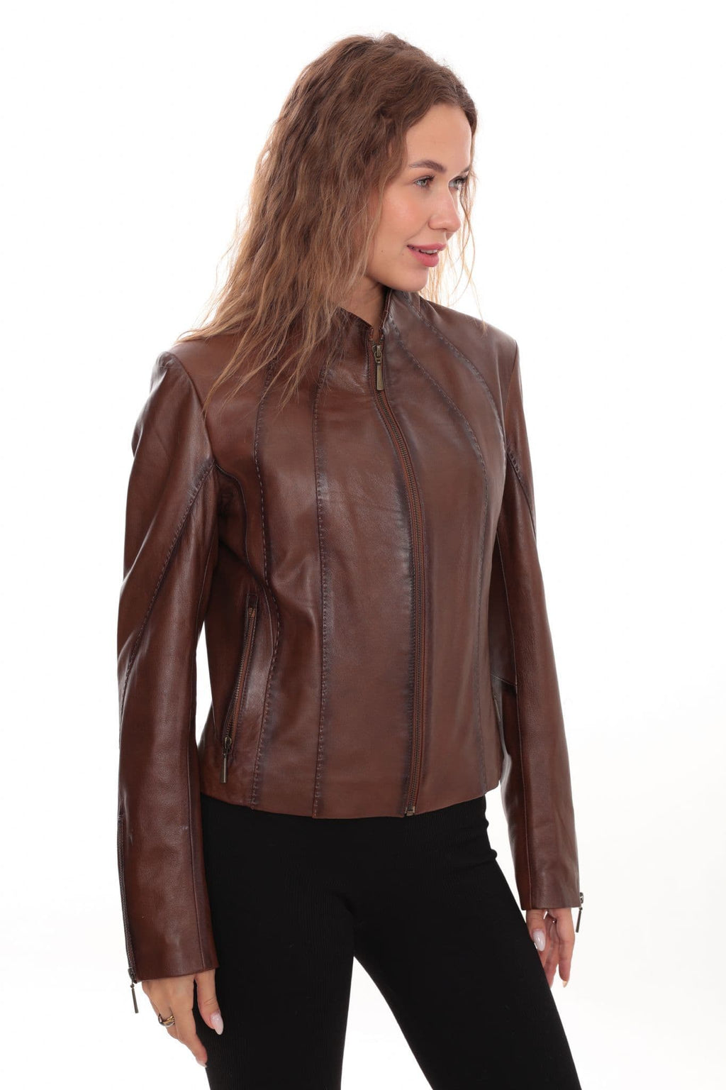 Womens Brown Leather Jacket